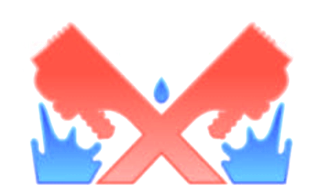 Lake Effect Plumbing logo: crossed red pipe wrenches with blue water splashes